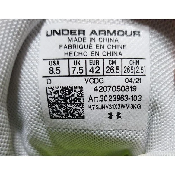 Under Armour Spotlight Football Cleats 4D Foam White Purple 3023963-103 Men 8.5 - Picture 10 of 10